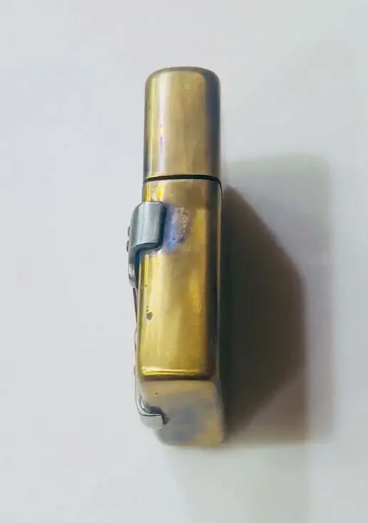 Vintage Harley Davidson Motorcycles Bootstrap Silver and Brass Lighter Case - Picture 7 of 7